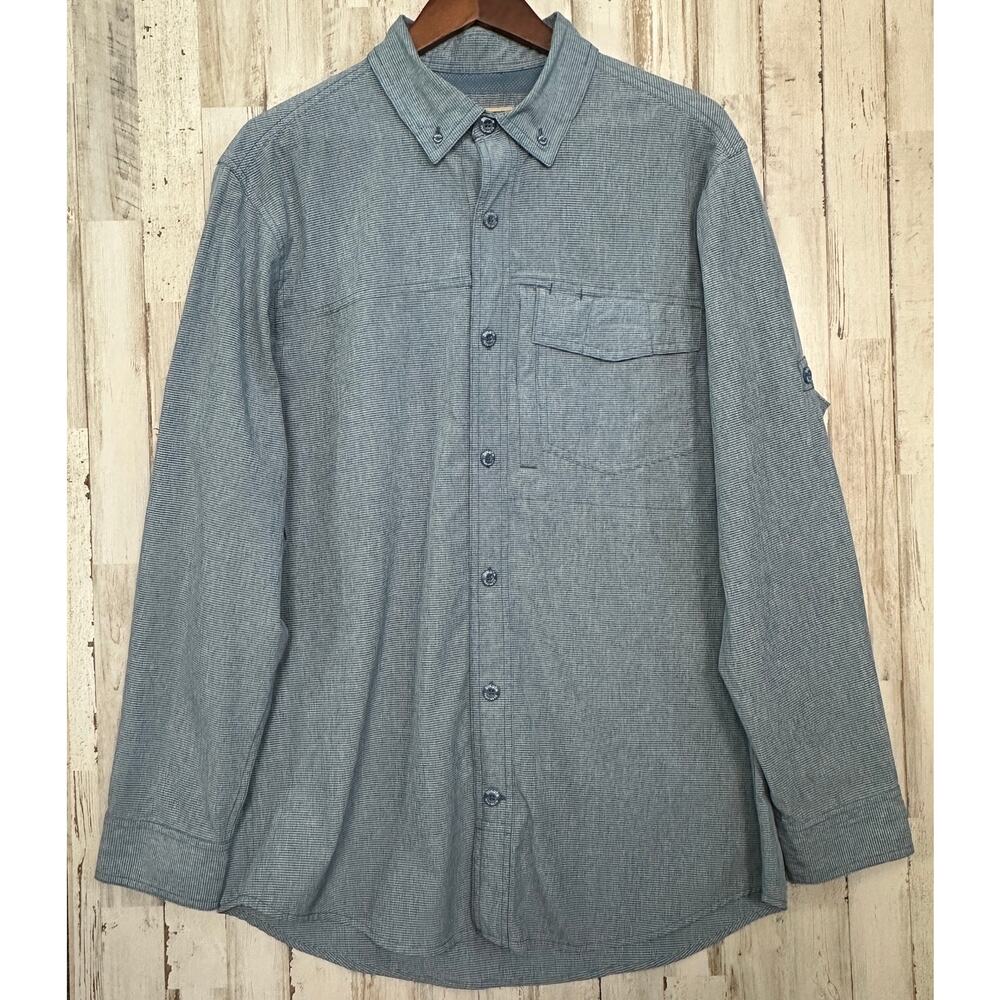 Duluth Mens Sol Survivor Sun Protection Shirt Medium Fishing Hiking Garden EUC